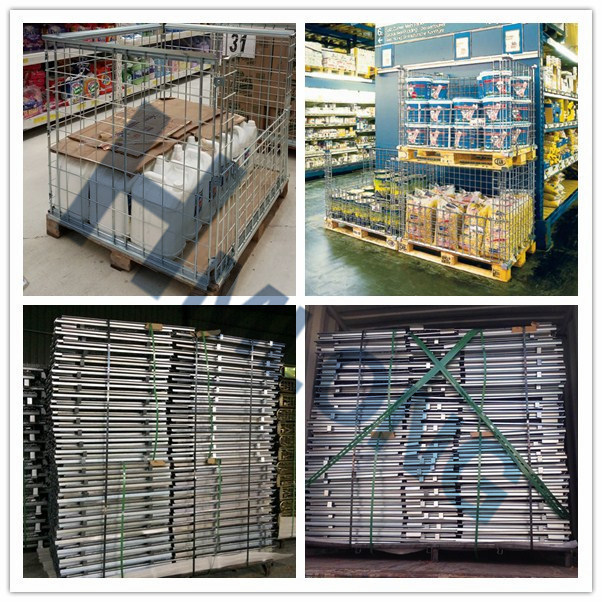 Stackable Foldable Steel Wire Mesh Collapsible Cage Pallet