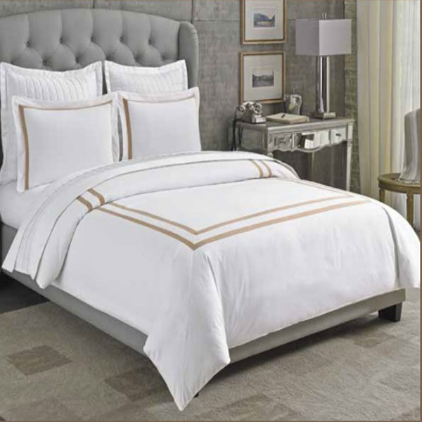 400tc Satin The Linden Gray Duvet Set Modern Duvet Covers and Duvet Sets (DPFB8084)