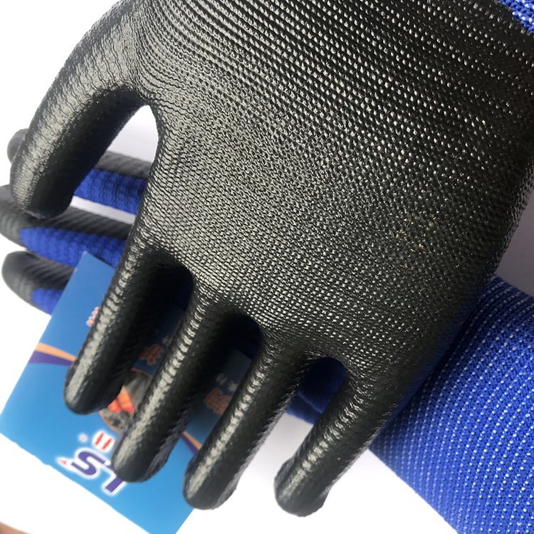 Black Smooth Nitrile Coated 13G U3 Nylon Labour Safety Working Hand Gloves with Original Manufacturer