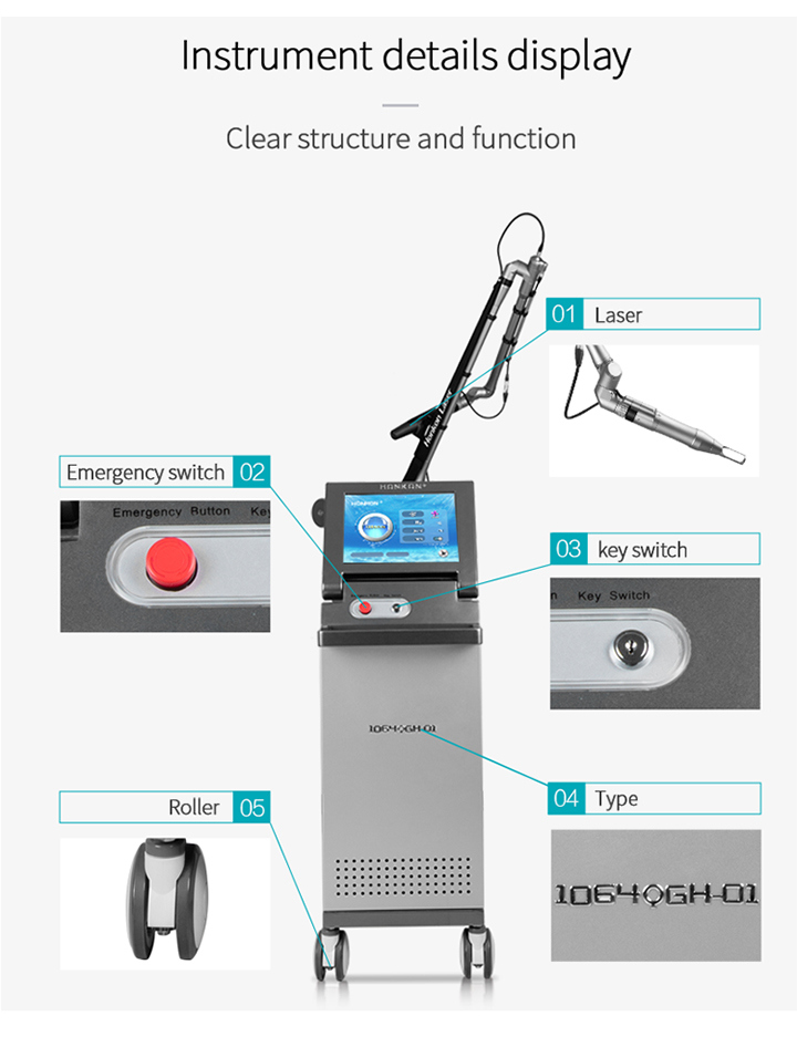 Honkon 1200mj Vertical Freckle Removal for Skin Rejuvenation Beauty Machine