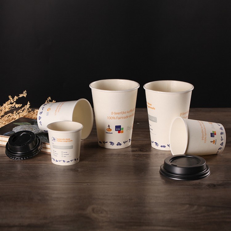 PLA Coated Biodegradable Compostable Paper Cups for Coffee 12oz