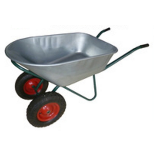 Dual Wheel Steel Concrete Wheelbarrow for Sale