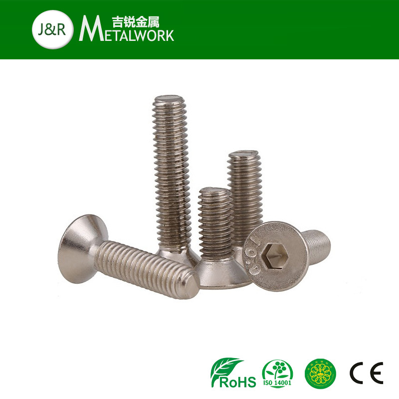 Carbon Steel Nickel Plated Countersunk Head Screw with Hex Socket