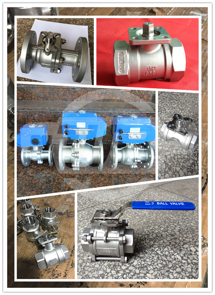Stainless Steel 1-PC Ball Valve with Butterfly Lever