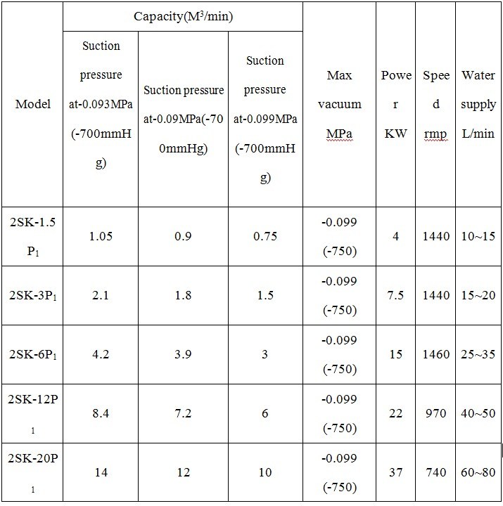 2sk-6 Two Stage Water Ring Vacuum Pump