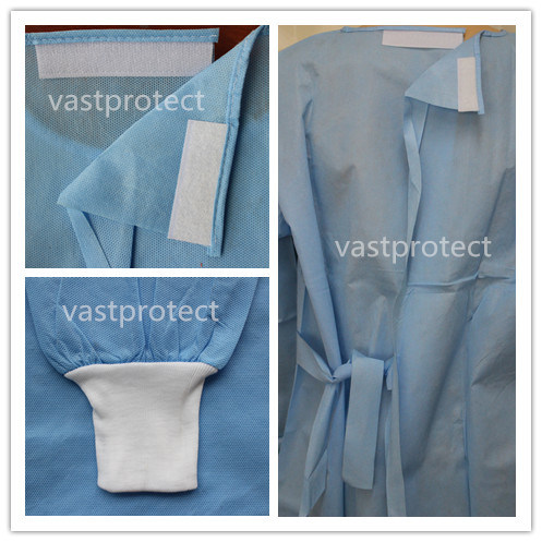 Sterile Reinforced Nonwoven SMS Disposable Surgical Gown