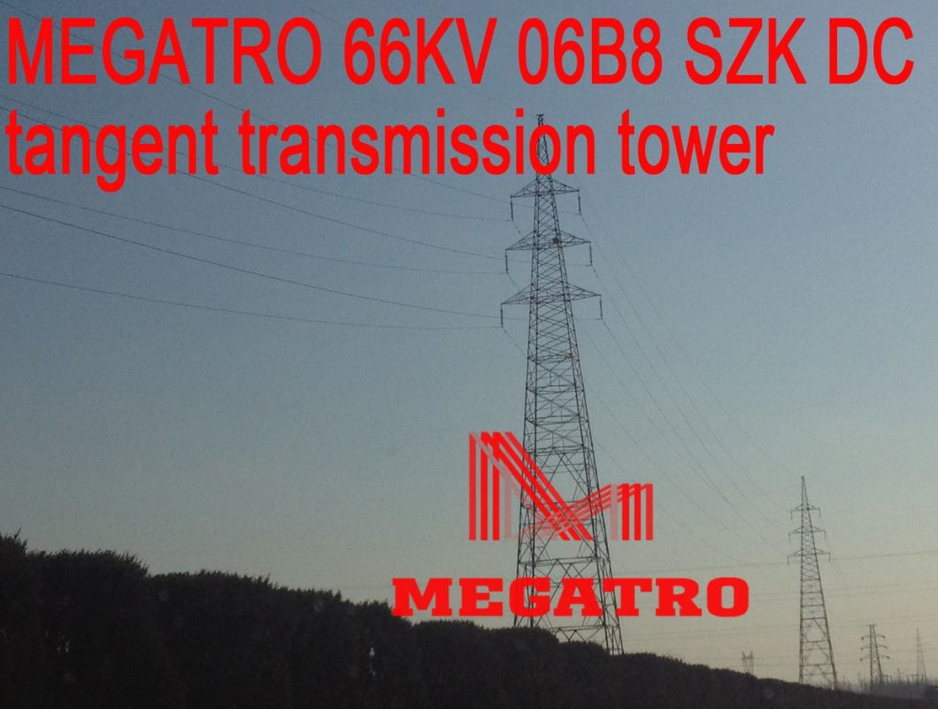 Megatro 66kv 06b8 Szk DC Tangent Transmission Tower