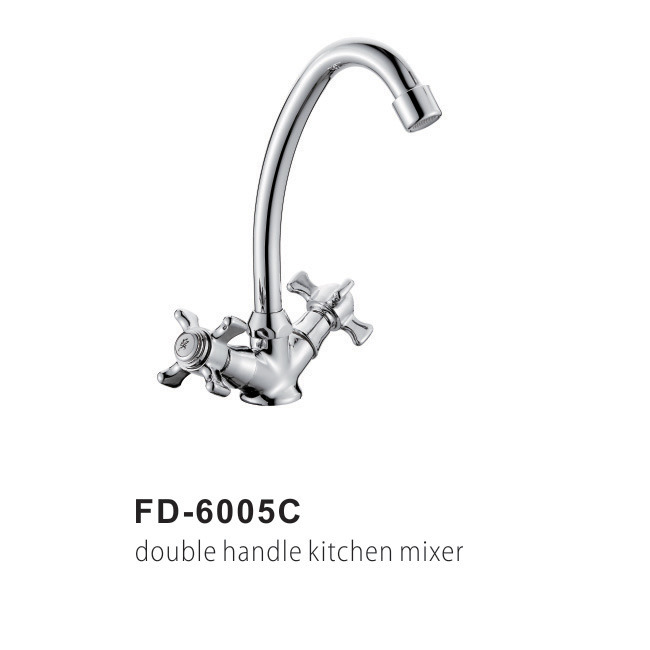 Double Level Brass Kitchen Sink Mixer