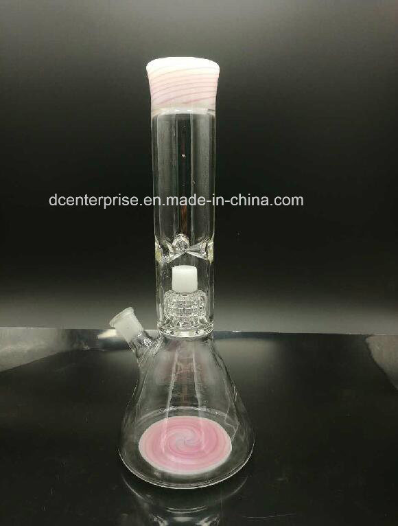 13.4inch Glass Water Pipe Wigwag Beaker Smoking Pipe with Matrix