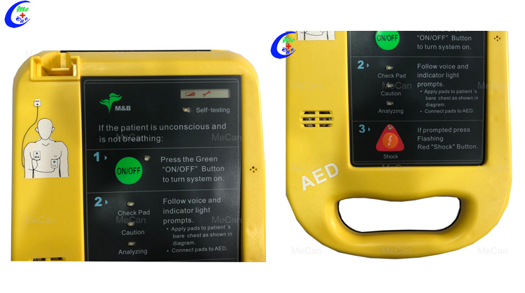 Biphasic Heart Aed Portable Automated External Defibrillator Machine