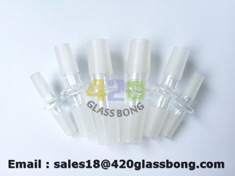 Glass Pipe Adapter 14.5mm 18.8mm Male Female Glass Adapter Glass Strainght Joint 14mm 19mm Glass Converter for DAB Rigs