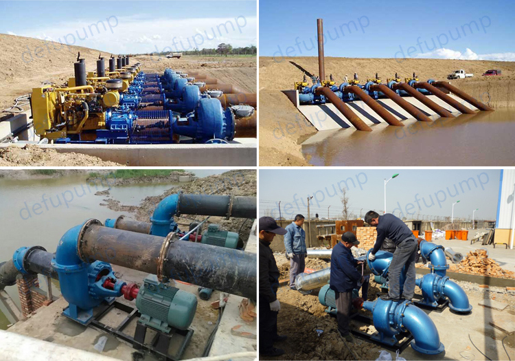 Largest Flow Diesel Engine Centrifugal Mix Flow Pump with Trailers