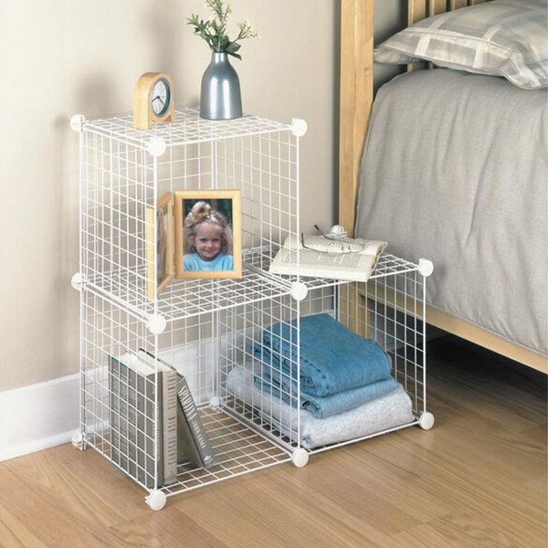 Metal Versatile Wire Grid Cube Storage Kitchen Rack