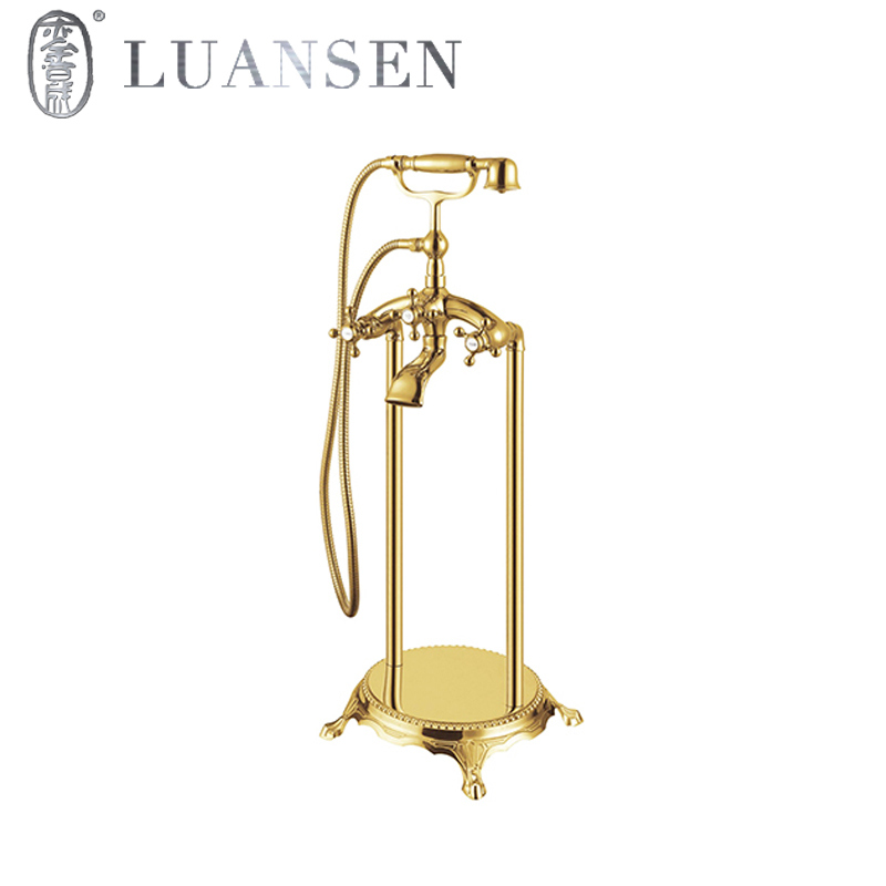 European Style Bathroom Fitting Brass Sprayer Shower Standing Bathtub Faucet