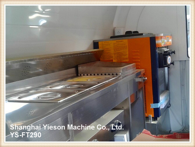 Ys-FT290 Strong Steel Mould Ice Cream Van Mobile Food Trailer