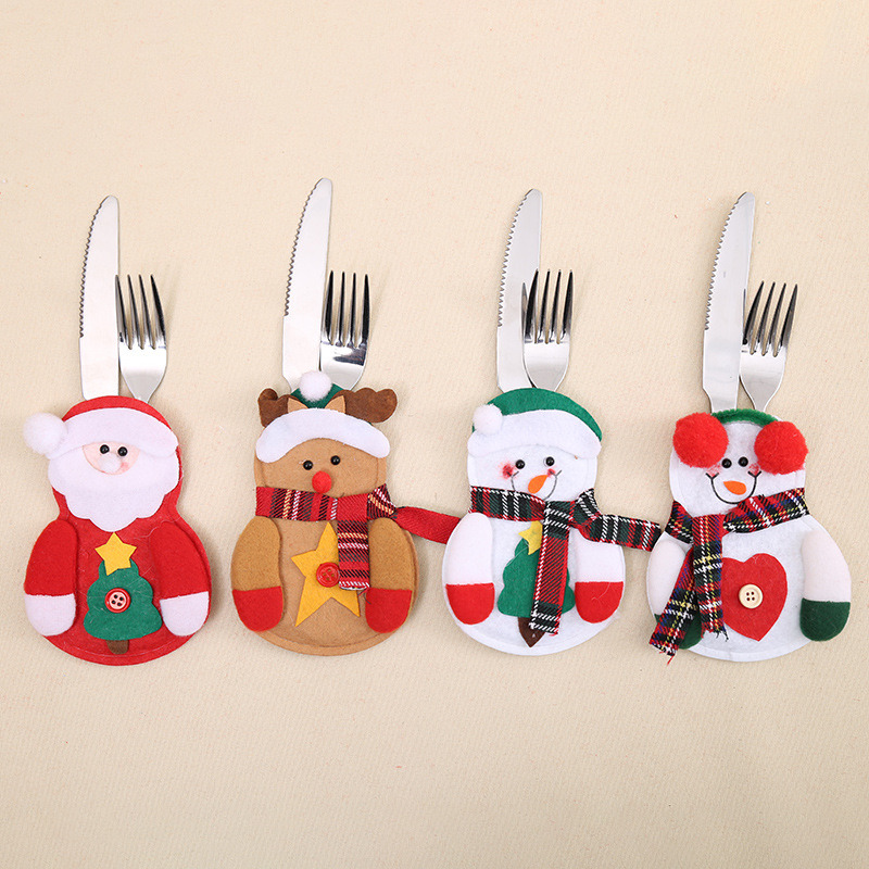 Santa Knife Fork Set Christmas Cutlery Set