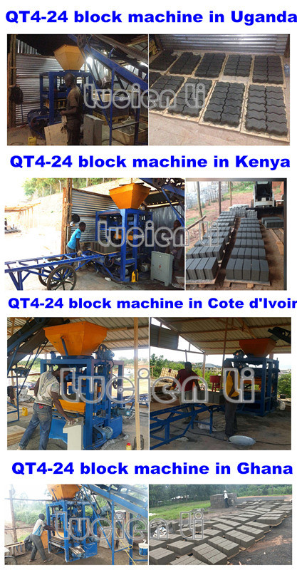 Qt4-24b Interlock Making Concrete Brick Making Machine Manually Operated