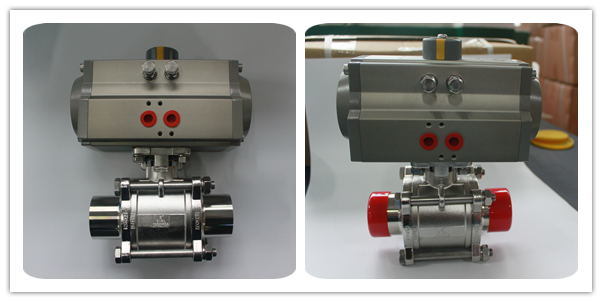 Stainless Steel Sanitary Pneumatic 2 Way Ball Valve