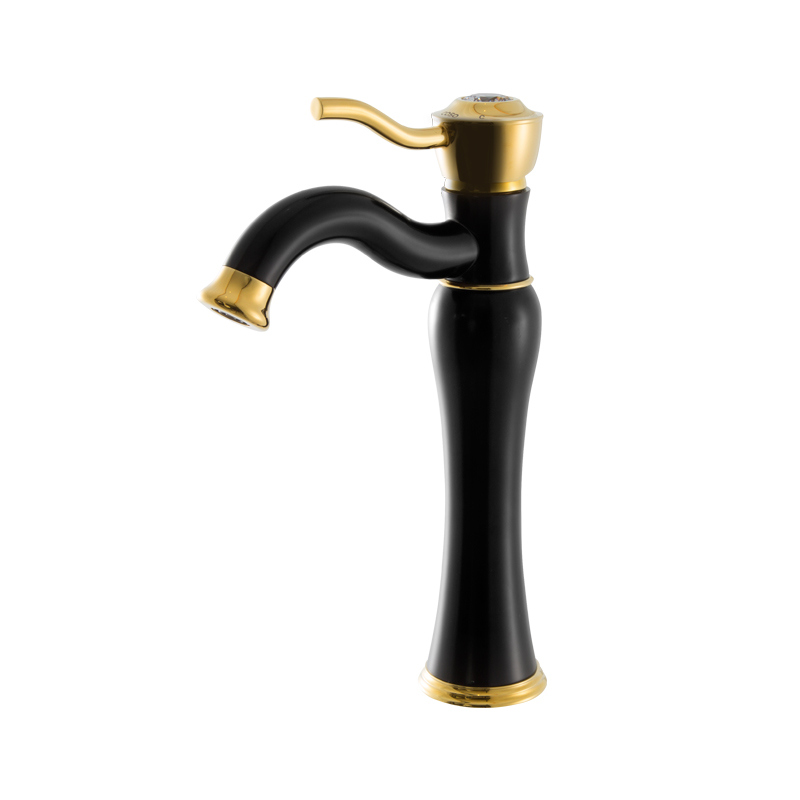 Germany Quality Black and Gold Color Basin Faucet