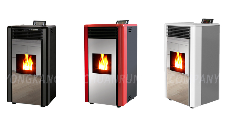 Two Door Design Biomass Stove Wood Pellet Fireplace