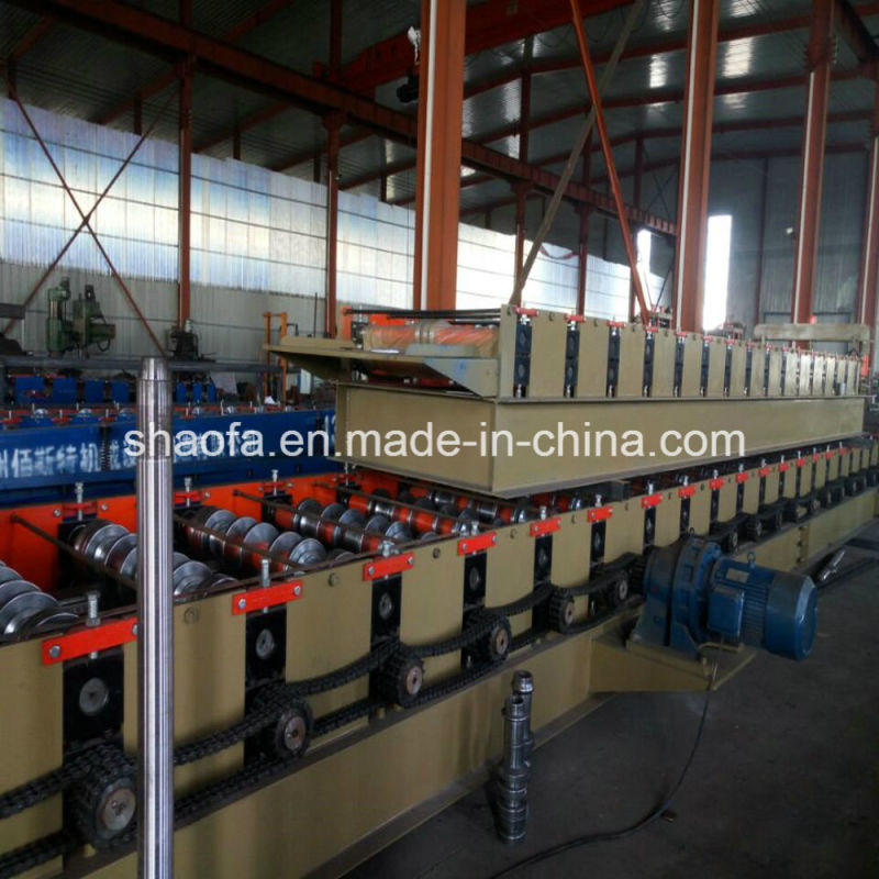High Quality Aluminum Shaped Decking Sheet Roll Forming Machine
