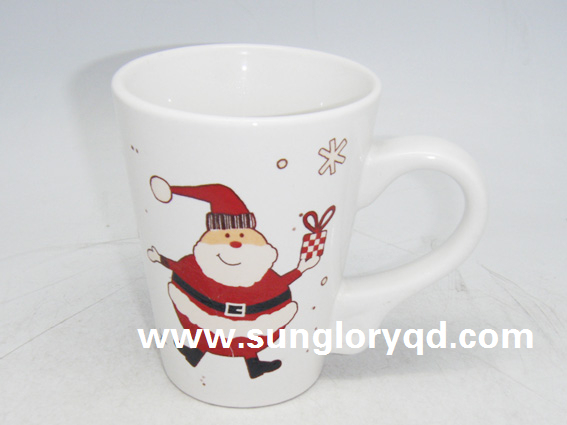 Funnel-Shaped Cartoon Porcelain Mug for Christmas Gift of Mkb074