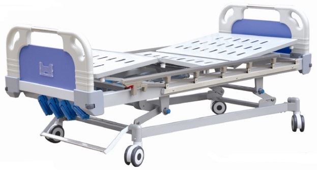 Low Price Dp-A101 ABS 5-Function Four-Crank Manual Hospital Bed Patient Bed with Ce