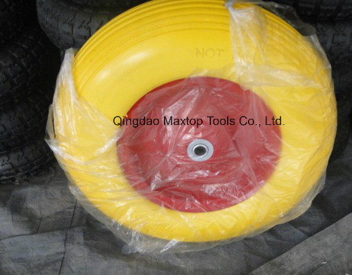 Tgum Heavy Duty Solid Rubber Flat Free PU Foam Trolley Wheel