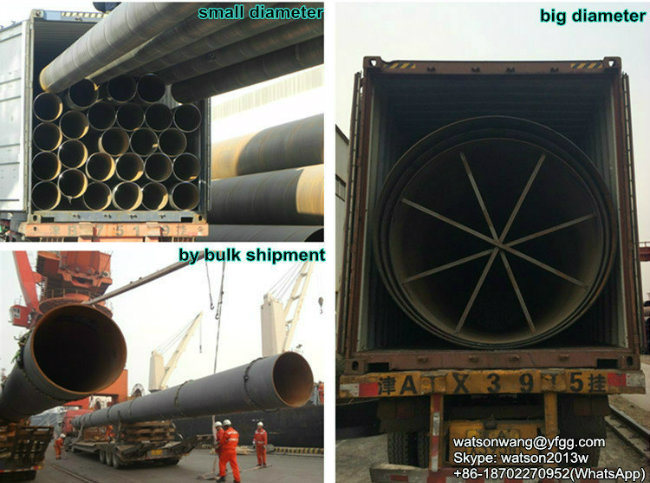 Black Spiral Pipe with Spiral Wound for Penstock Hydro Power, Construction and Pipe Pile Piling