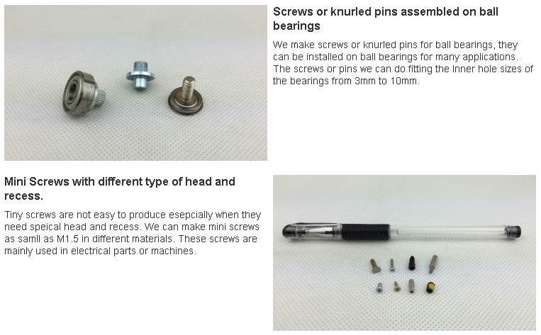 Custom and Special Industrial Fasteners Bolts Screws Nuts Pins Rivets