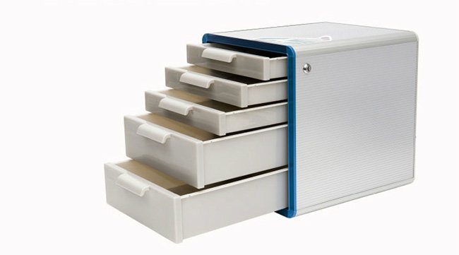 5-Drawers Office Lockable Desktop File Storage Cabinet Large Size C6732