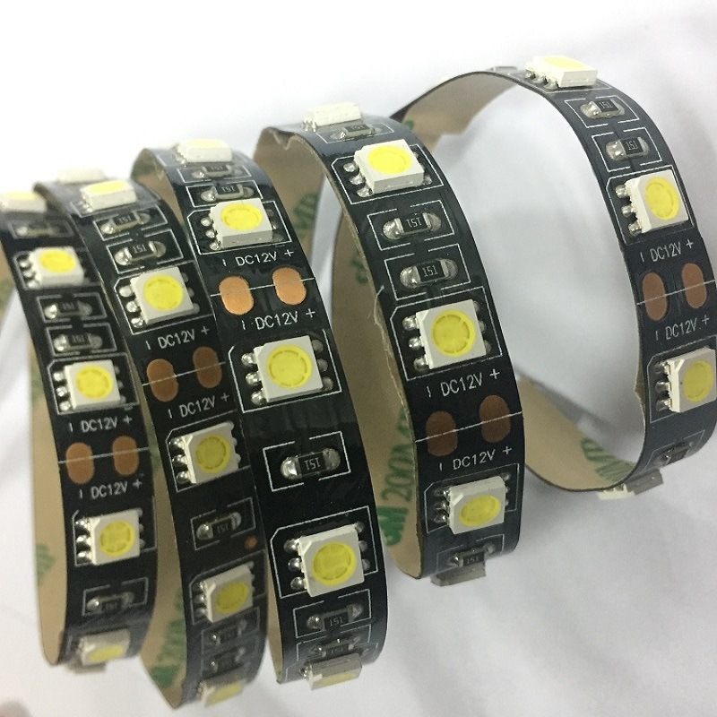 Black PCB 5050 LED Strip Lights 12V for Furniture/ Cabinet Lighting