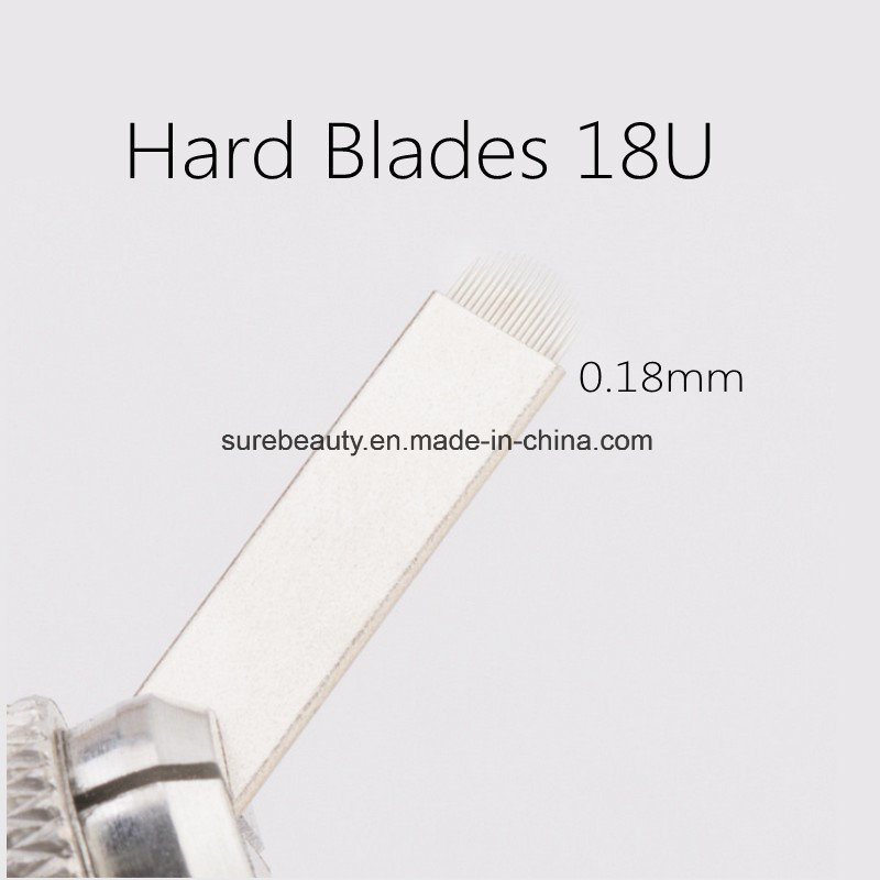 Permanent Makeup Manual Eyebrow Needles Microblading Blades 18u Shape Blades for Microblading Supplies, Microblading Kits