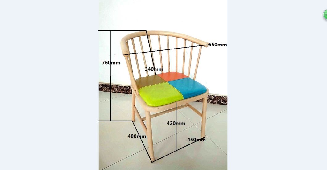 Elegant Quality White Wooden Chair for Living Room with Soft Cushion