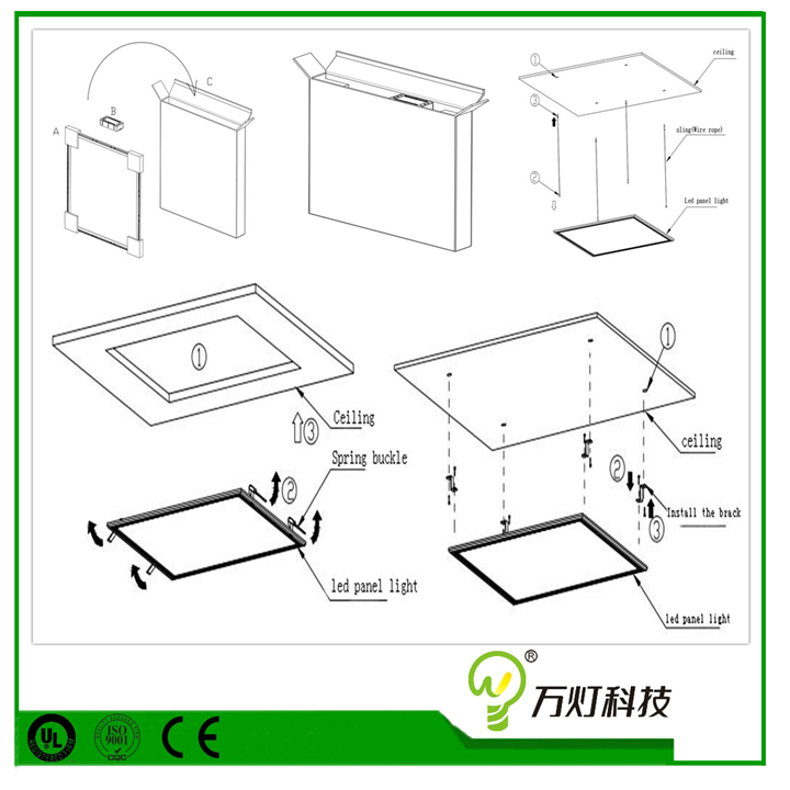 Integrated Ceiling LED Flat Panel Light Embedded 300*1200 Panel Light Office Engineering Light