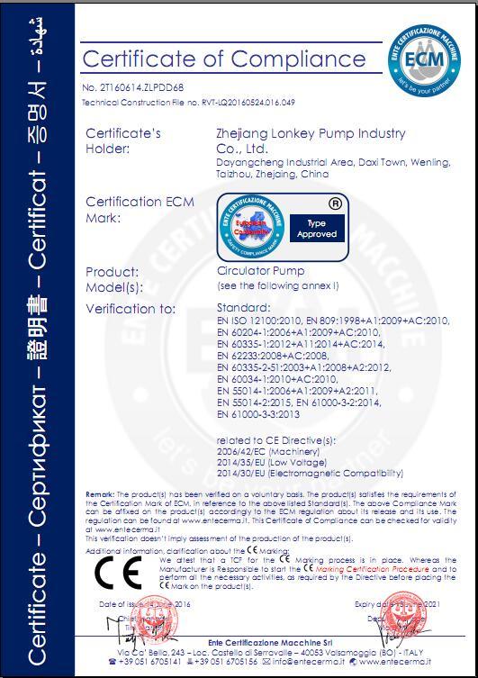 a-Class Frequency Controlling Hot Water Circulator Pump