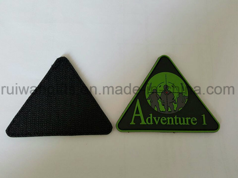 Custom3d PVC Rubber Logo Patch with Velcro for Garment Label