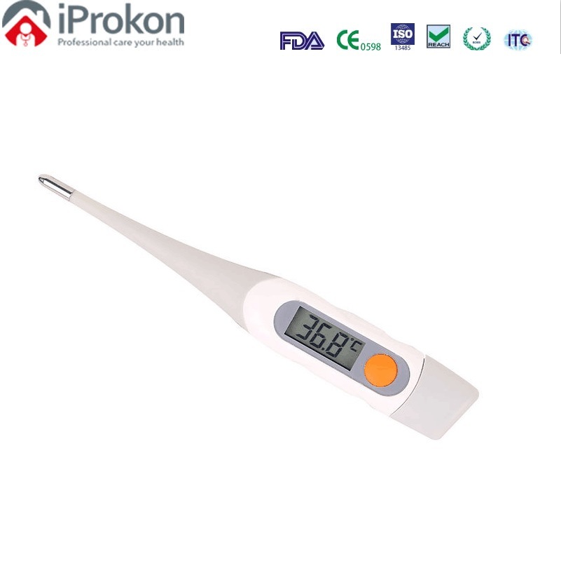 Hospital Clinical LCD Electric Digital Thermometer with Flexible Detector