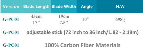Adjustable Stick 100% Carbon Fiber Materials Paddle for Heightened Durability