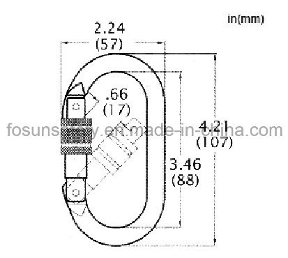 O-Shaped Twistlock Rock Climbing Carabiner Wtih En362