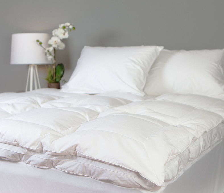 Pure White Feather Down Mattress Topper