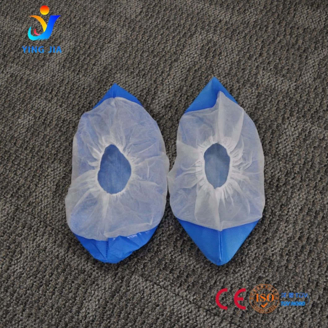 Nonwoven Anti Slip Medical Shoe Cover, PP/ PE Fabric Shoe Cover, CPE Coated Disposable Shoe Cover