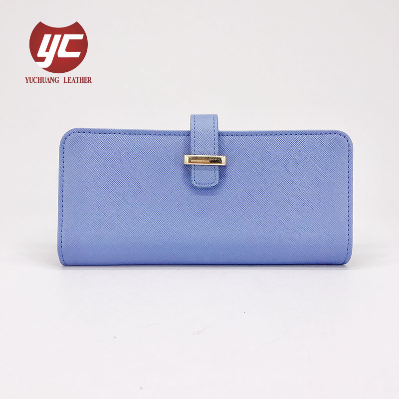 2018 Hot Sale Simple Style Women Wallet Saffiano Wallet Zip Wallet