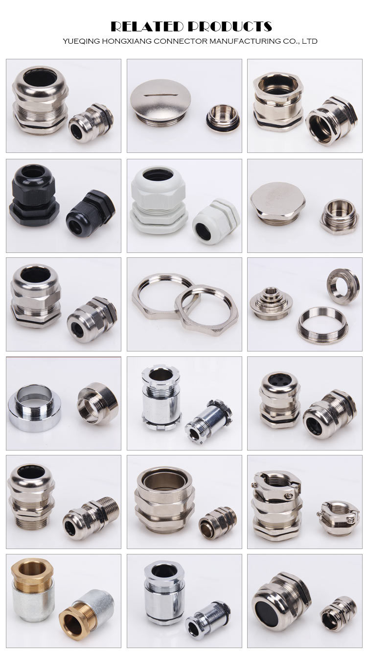 Hnx Customized Waterproof Brass Cable Gland Silicon Rubber Seals M14s