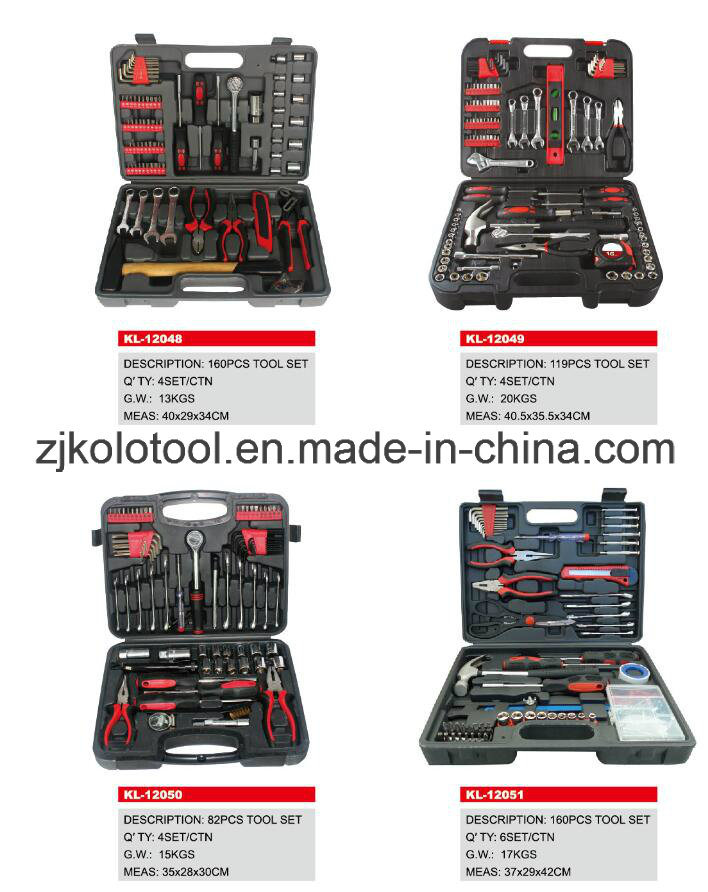 5PC Tool Case with Combination Pliers Set