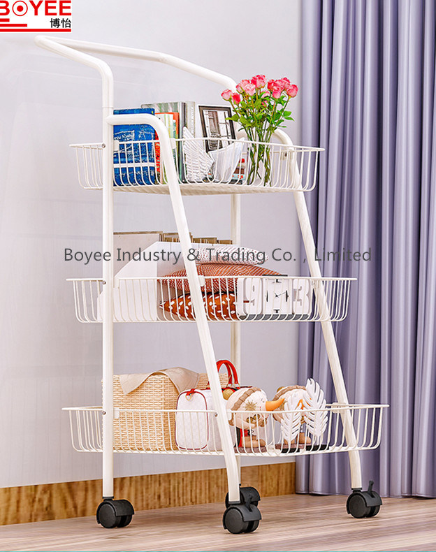 Multi Tier Metal Kitchen Trolley Vegetable Storage Shelf