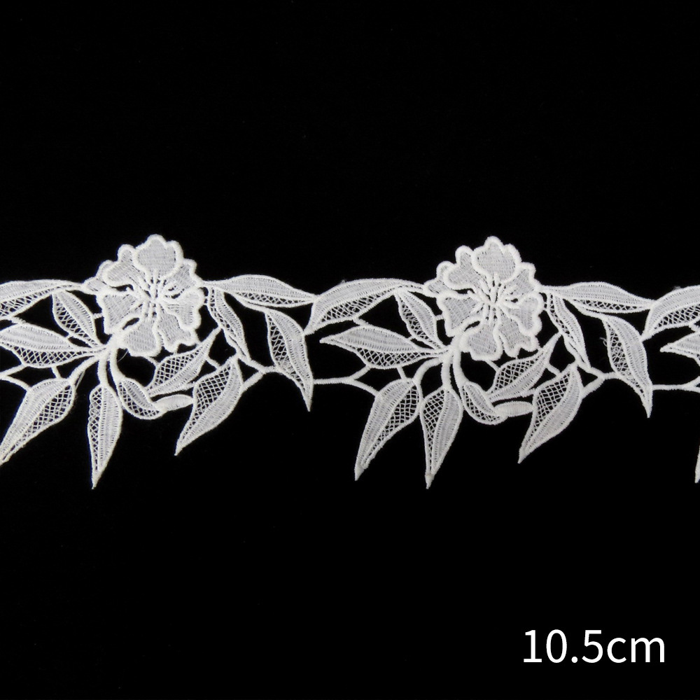 High Quality Embroidery White Flower Chemical Water Soluble Lace