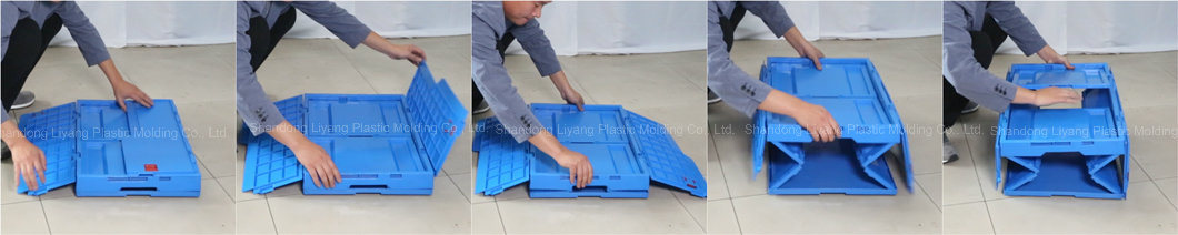 Wholesale Plastic Foldable Turnover Box Collapsible Storage Box Folding Container