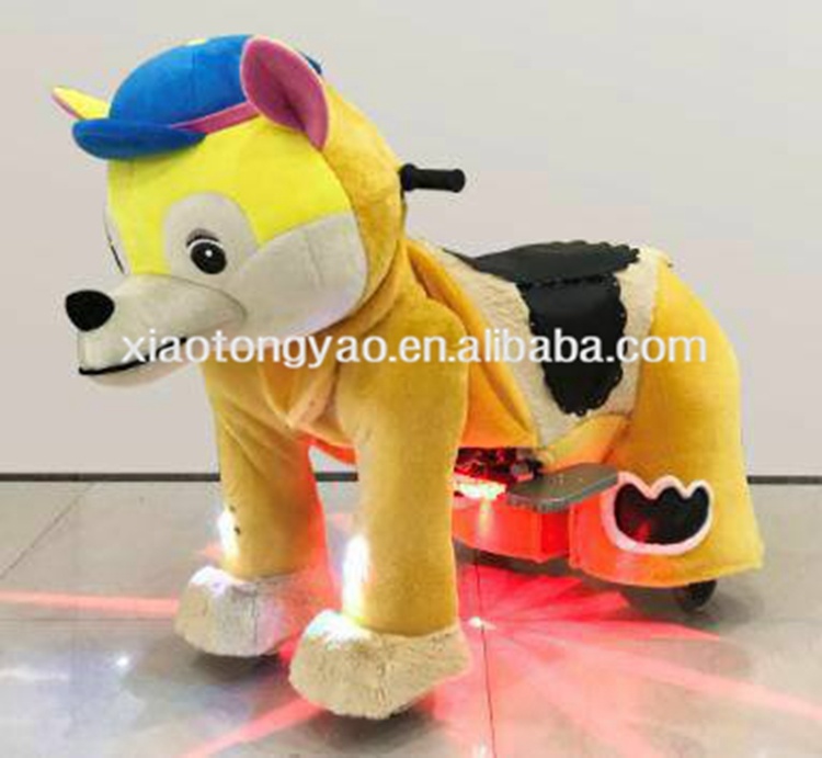 Amusement Electric Walking Stuff Plush Skin Animal Rides for Kids
