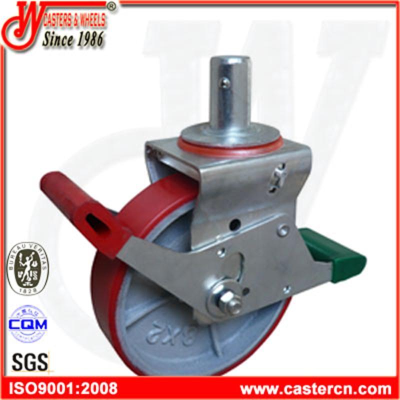 8 Inch TPU Scaffold Caster with Steel Tube